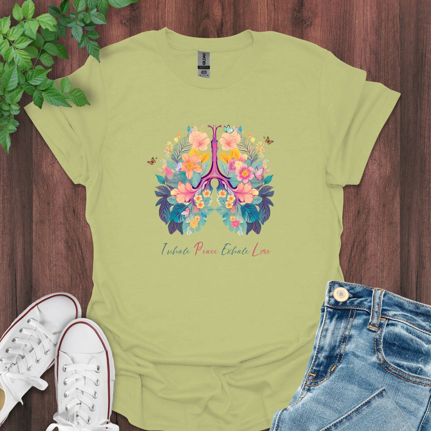 Inhale Peace, Exhale Love T-Shirt