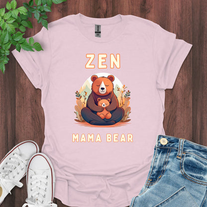 Zen Mama Bear in Nature T-Shirt