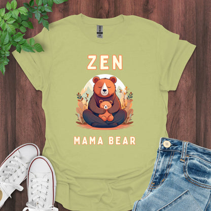 Zen Mama Bear in Nature T-Shirt