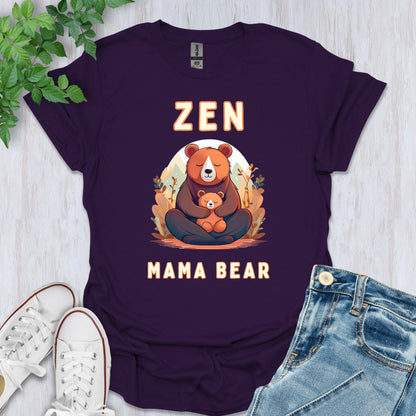 Zen Mama Bear in Nature T-Shirt