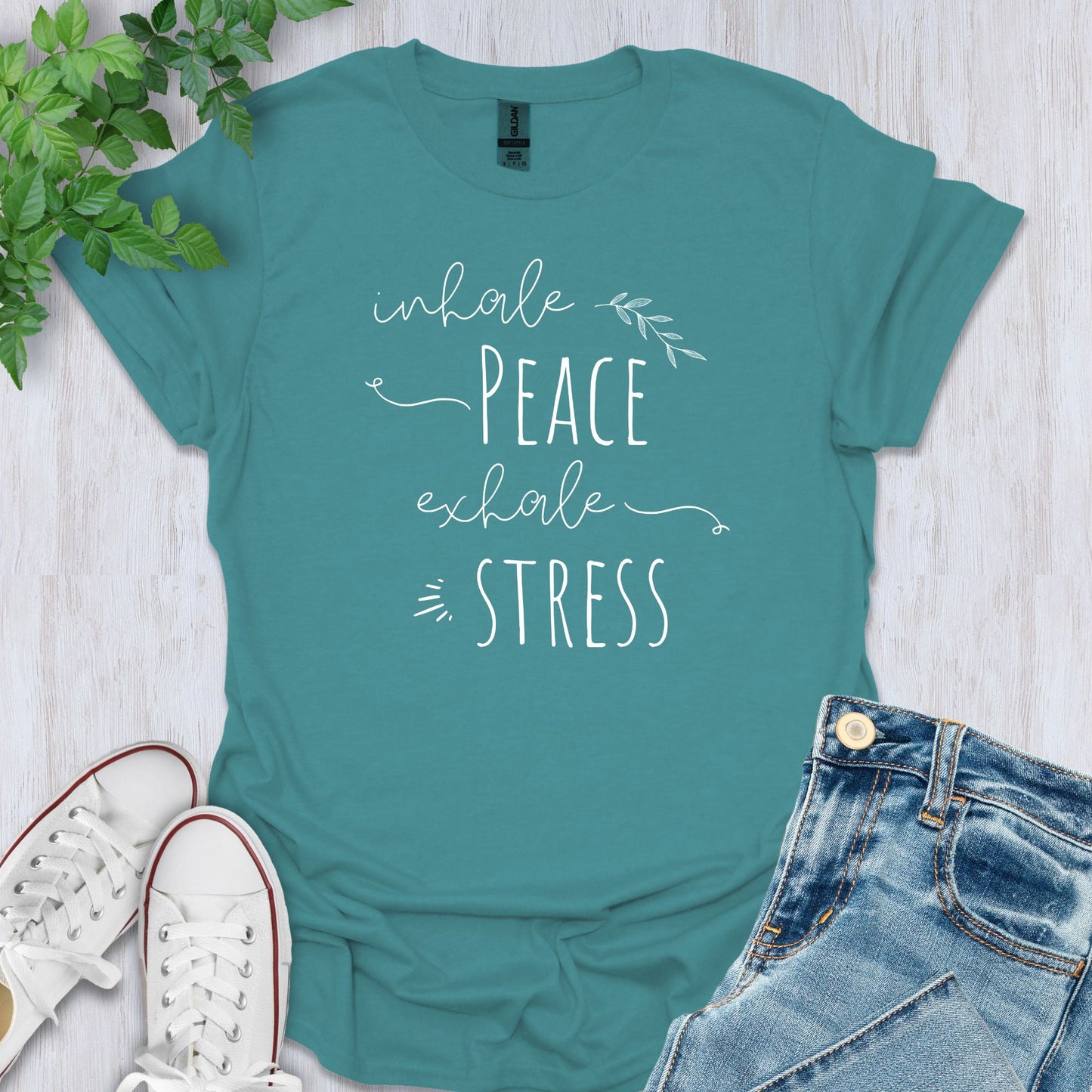 Inhale Peace, Exhale Stress T-Shirt